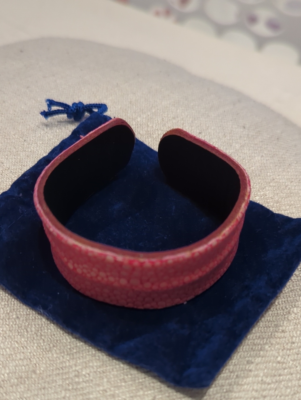 Pink Leather Cuff Bracelet - Women Accessories